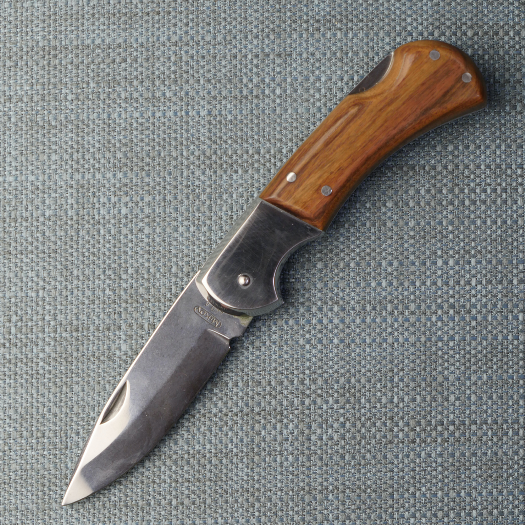 Jagdklappmesser mit Lederetui